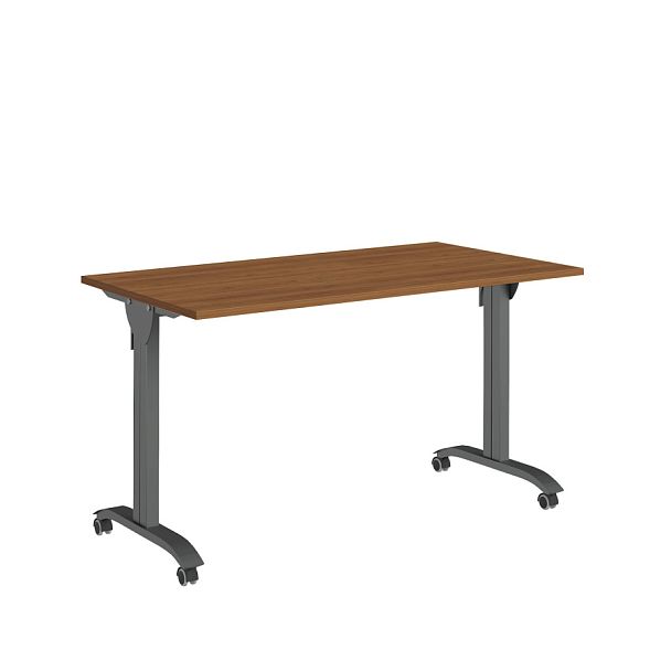 Стол мобильный складной Trend Metal 140x72x75 орех - Вид 1