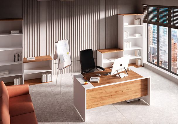 Брифинг-приставка Foil 140x70x75 дуб крафт золотой - Вид 8