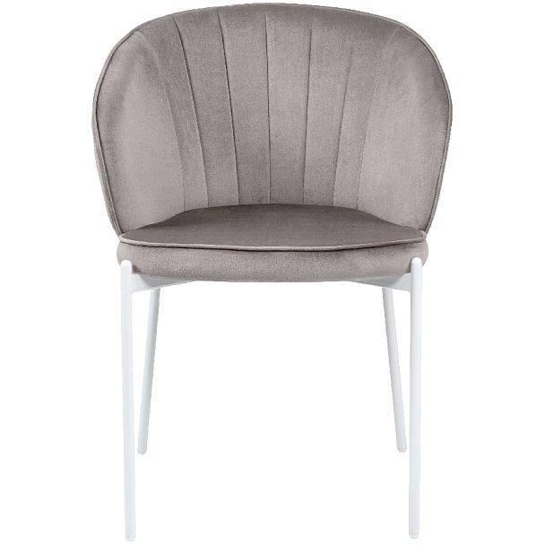 Стул кухонный Миэль светло-серый велюр/белый - Вид 2
