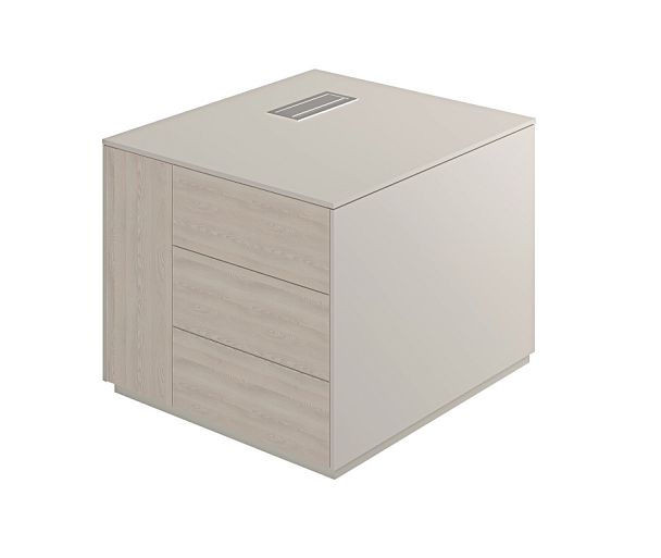 Тумба опорная Atlas 800x900x630 обвязка GS, фасады YN, левая - Вид 1