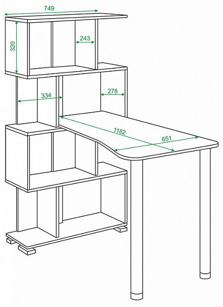 Стол компьютерный Домино СЛ-5-4СТ-2 Нельсон - Вид 2