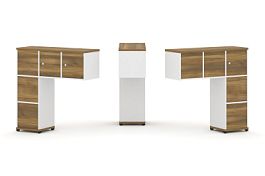 Concept Надставка низкая CN.DNN-006 Сандал Янтарный/Белый Бриллиант/Металл Черный 1099*365*1130 - Фото предпросмотра