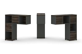 Concept Надставка низкая CN.DNN-001 Дуб Мали/Антрацит/Металл Антрацит 1099*365*1130 - Фото предпросмотра