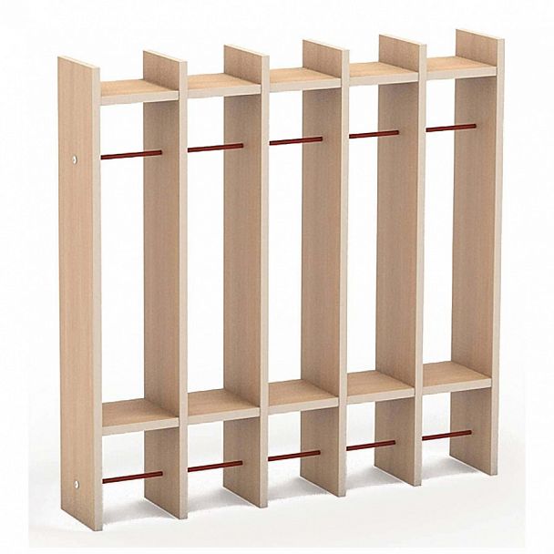 Вешалка для полотенец 2-ярусная настенная, клен - Вид 1