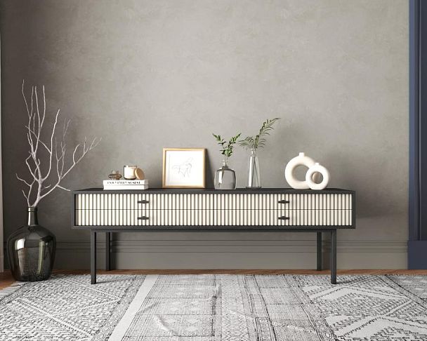 Консоль с двумя ящиками Emerson арт EM23/milky/L - Вид 4