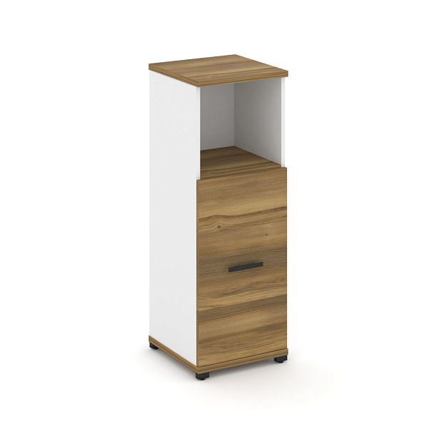 Concept Шкаф 1 узкая секция, 3 ниши CN.STU-313 B Сандал Янтарный/Белый Бриллиант/Металл Черный 420*420*1186 - Вид 1