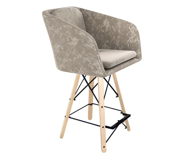 Стул полубарный Sheffilton SHT-ST43-1/S80-1 карамельный латте/прозрачный лак/черный - Вид 1