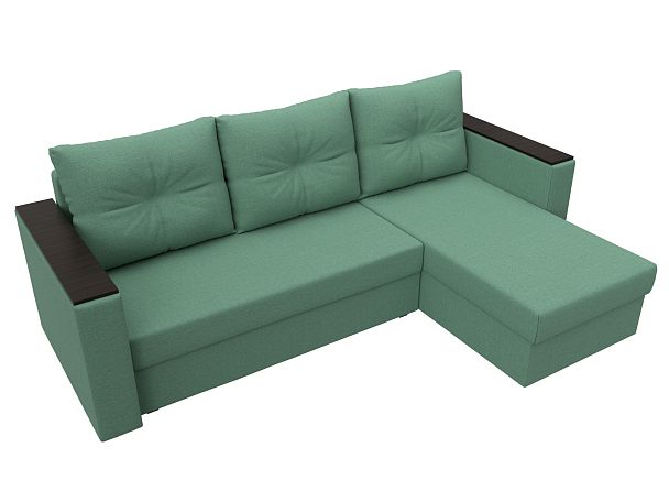 Диван угловой Атланта Лайт Б/С правый угол Рогожка зеленый - Вид 6