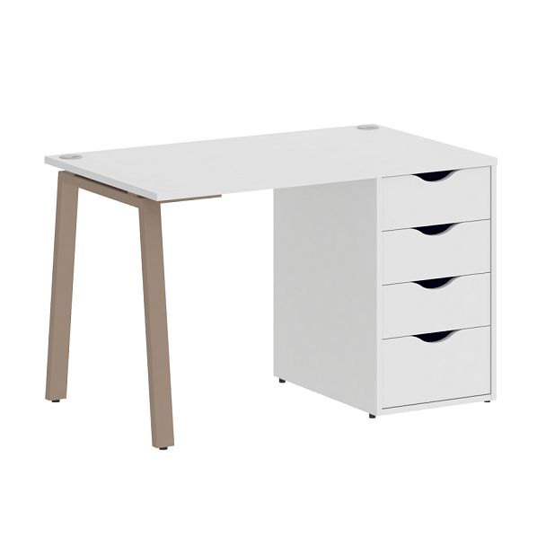 Home Office Стол письменный VR.SP-3-118.4.A Белый/Мокко металл 1180*720*750 - Вид 1
