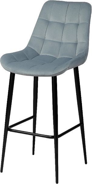 Комплект барных поворотных стульев Эйден, Confetti dusty blue/черный, 2 шт. - Вид 2