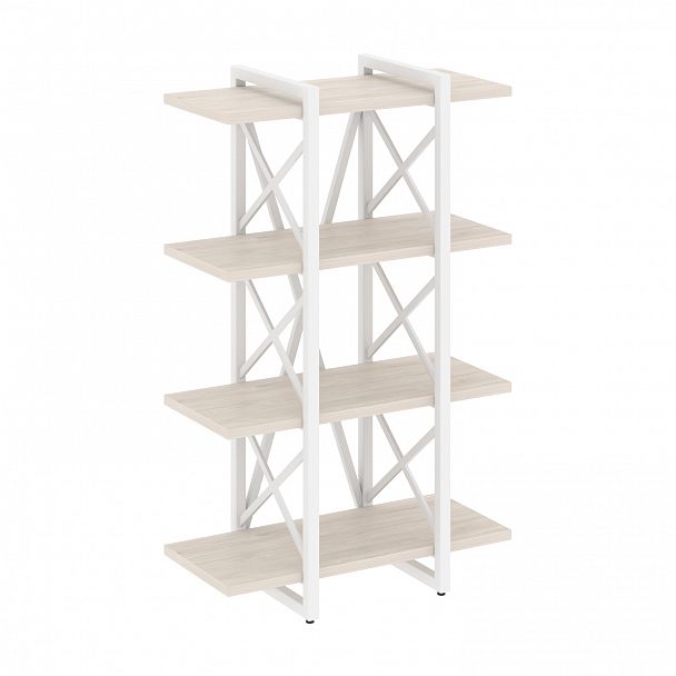 Стеллаж на опорах "Loft" VR.L-MST.O-4.4V денвер светлый/белый - Вид 1