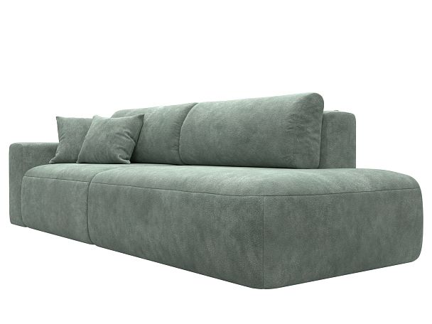 Диван прямой Лига-036 НПБ Модерн подлокотник слева Велюр зеленый - Вид 3