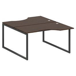 Metal System Quattro Р. ст. криволинейная на О-образном м/к 40БО.РАС-СА-2.2 Венге/Антрацит металл 1400*1835*750 - Фото предпросмотра