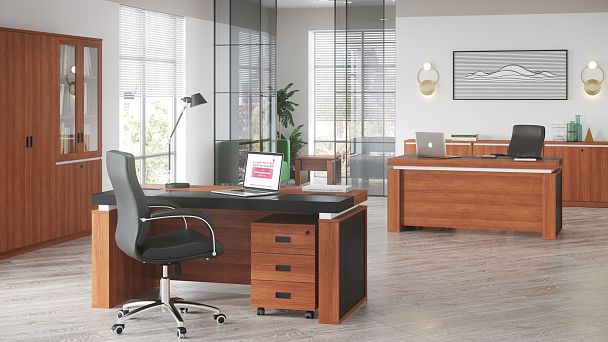 Стол для переговоров Liverpool 120x120x76 орех - Вид 5