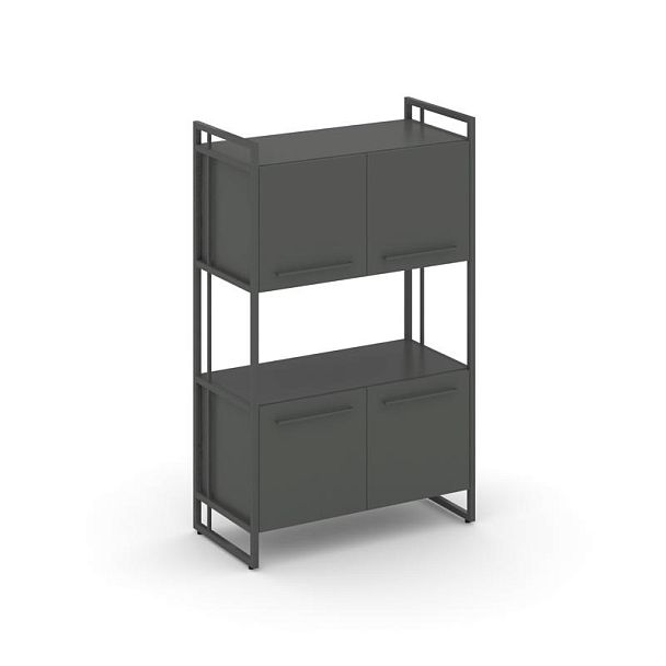 Rift Шкаф 3 ниши широкий RF.SS-33 Антрацит/Металл Антрацит 798*396*1286 - Вид 1