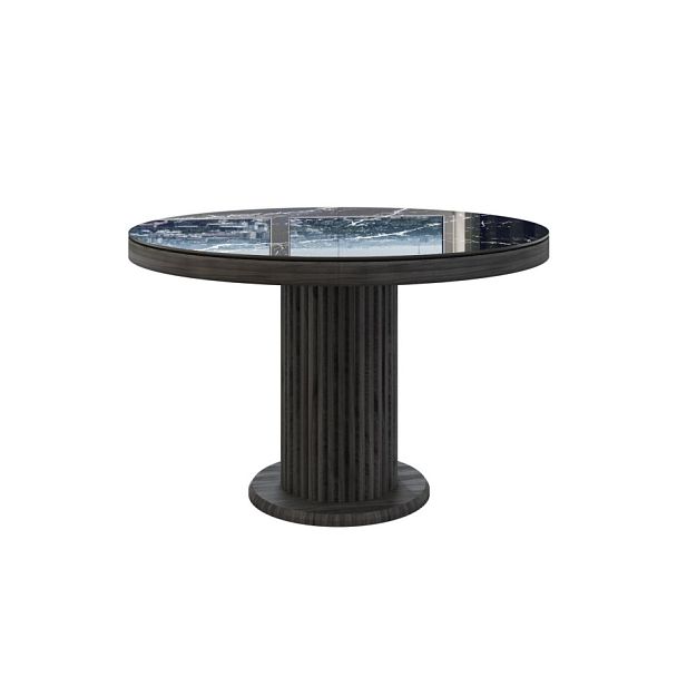 Стол Denver 110+40, круглый раздвижной, глянец - Вид 1