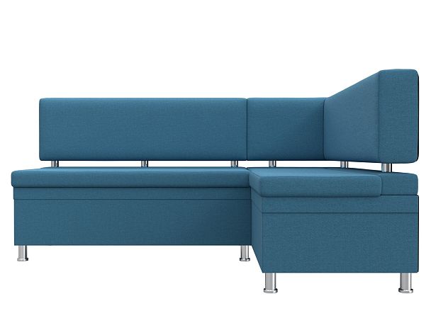 Диван кухонный угловой Стайл правый угол Рогожка голубой - Вид 2