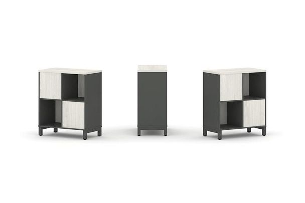 Style Project Набор стеллажа 2-х сторон., 2 яр. SN.NSD-221 Антрацит/Дуб Наварра/Металл Антрацит 754* - Вид 1