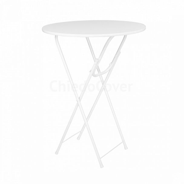Стол Лидер 9, D80см, белый, белый - Вид 1