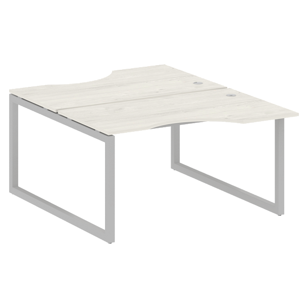 Metal System Quattro Р. ст. криволинейная на О-образном м/к 50БО.РАС-СА-2.2 Дуб наварра/Серый металл 1400*1835*750 - Вид 1