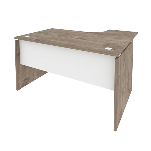 Onix Стол эргономичный левый O.SA-3 (L) Тиквуд темный/Белый бриллиант 1380*1180*750 (800/460) - Вид 1