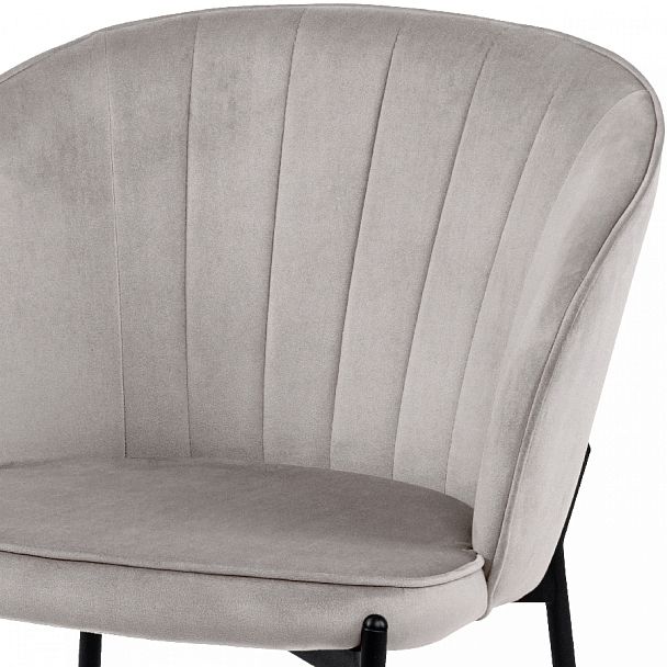 Комплект кухонных стульев Миэль светло-серый велюр/черный, 4 шт. - Вид 6