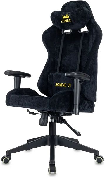 Кресло игровое Zombie 51 черный Light-20 крестов. пластик - Вид 2