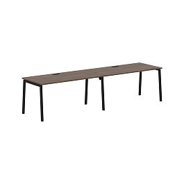 Стол 2-х местный ELWST 3180 Дуб Денвер тёмный/Черный 3126х800х750 EDIS - Фото предпросмотра