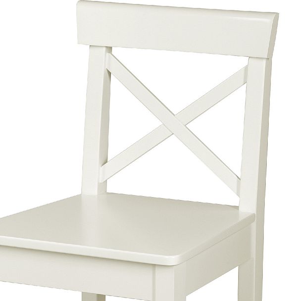 Комплект деревянных полубарных стульев с жестким сиденьем Бергольф Слоновая кость, 3 шт. - Вид 6