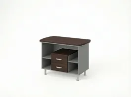 BRL RB074-120x60 Тумба сервисная на цокольных опорах 1200х600х760 Венге/Серый вулканический - Фото предпросмотра