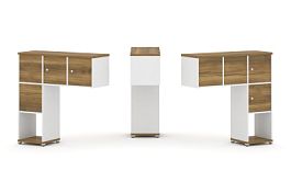 Concept Надставка низкая CN.DNN-002 Сандал Янтарный/Белый Бриллиант/Металл Белый 1099*365*1130 - Фото предпросмотра