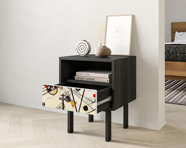 Тумбочка с нижним ящиком Emerson by Kandinsky арт EM17/Print_01 - Вид 2