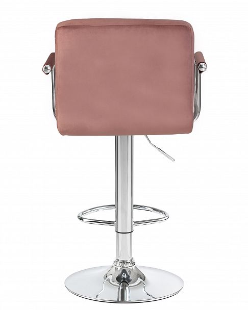 Стул барный DOBRIN KRUGER ARM (пудрово-розовый велюр (MJ9-32)) - Вид 5