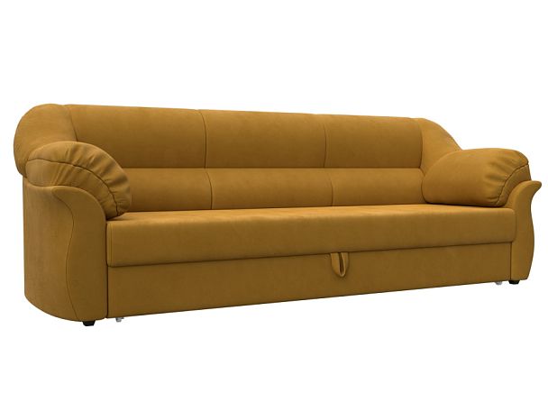 Диван прямой Карнелла Велюр желтый - Вид 1