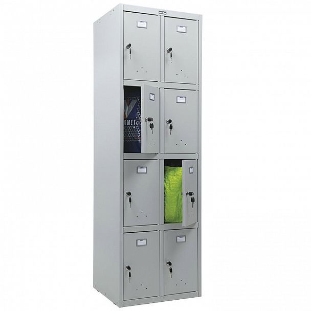 Шкаф металлический для сумок ПРАКТИК "LS-24" восьмисекционный, 1830х575х500 мм, 33 кг, разборный - Вид 2