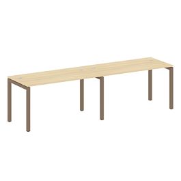 Metal System Quattro Р. ст. на 2 раб. места на П-образном м/к 50БП.СМ-2.3 Акация/Мокко металл 2800*720*750 - Фото предпросмотра