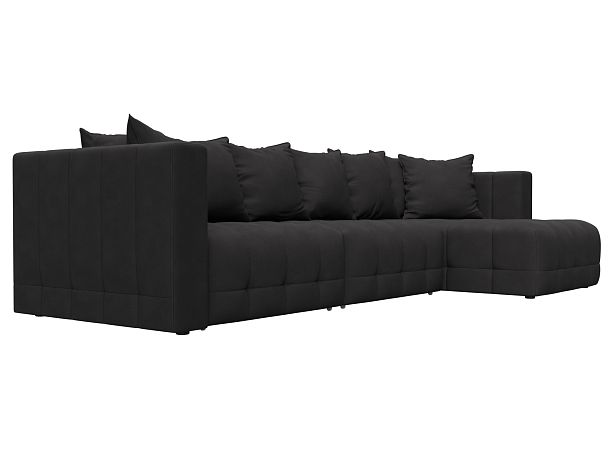 Диван угловой Лига-052 НПБ Лонг угол универсальный Замша коричневый - Вид 3