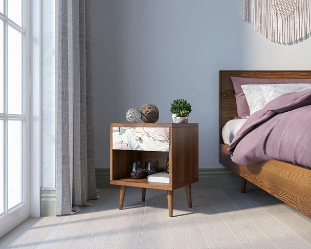 Тумбочка Berber с открытой полкой 31 принт арт BB33/Print_31, разноцветная - Вид 3