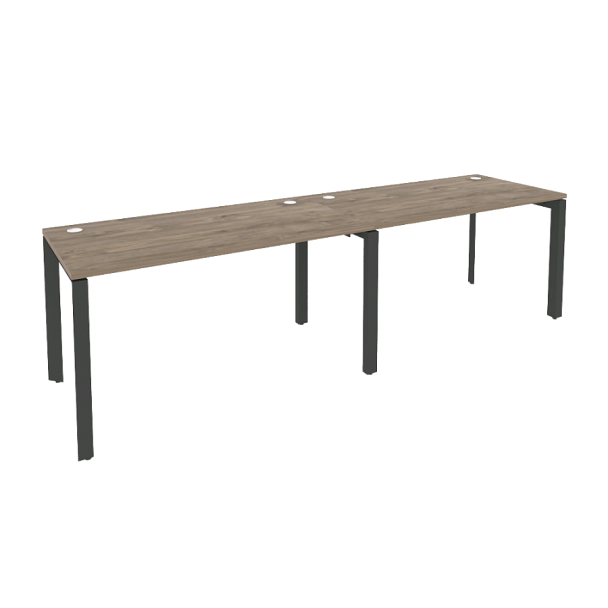 Onix Рабочая станция на П-образном м/к O.MP-RS-2.3.7 Тиквуд темный/Антрацит металл 2760*720*750 - Вид 1