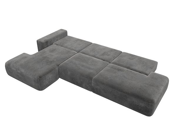 Диван угловой Лига-036 НПБ Модерн Лонг левый угол Велюр серый - Вид 10