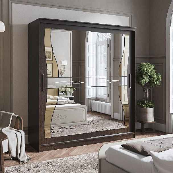 Шкаф-купе Олимп 1 (2000*2200*650) венге/венге - Вид 3