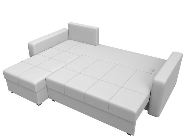 Диван угловой Ливерпуль Лайт левый угол Экокожа белый - Вид 8