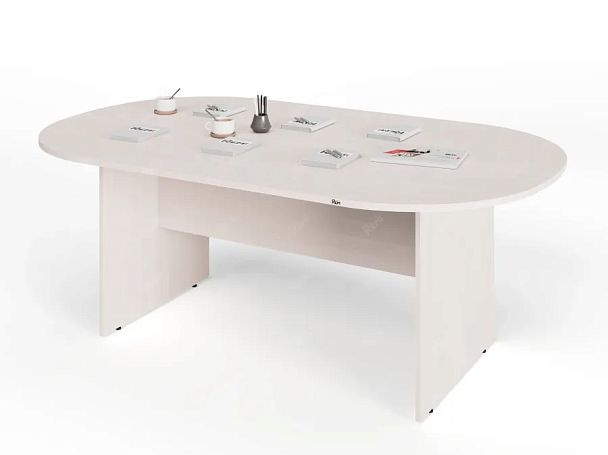 UNITY PКС-12/20 ДУБ МОЛОЧНЫЙ Конференц стол овальный Универсальный 2000х1200х750 - Вид 2