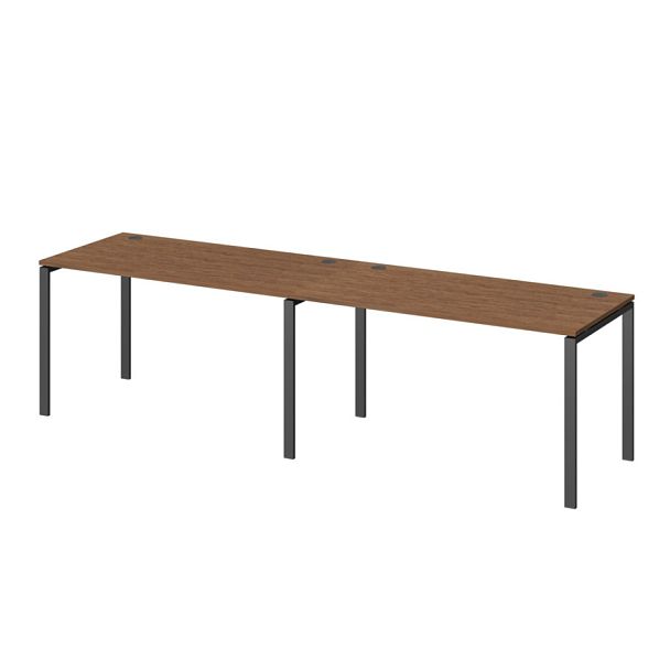 Бенч линейный на 2 рабочих места АМБЛ-002.60 Орех/Антрацит 2400x600x760 Арго-М - Вид 1