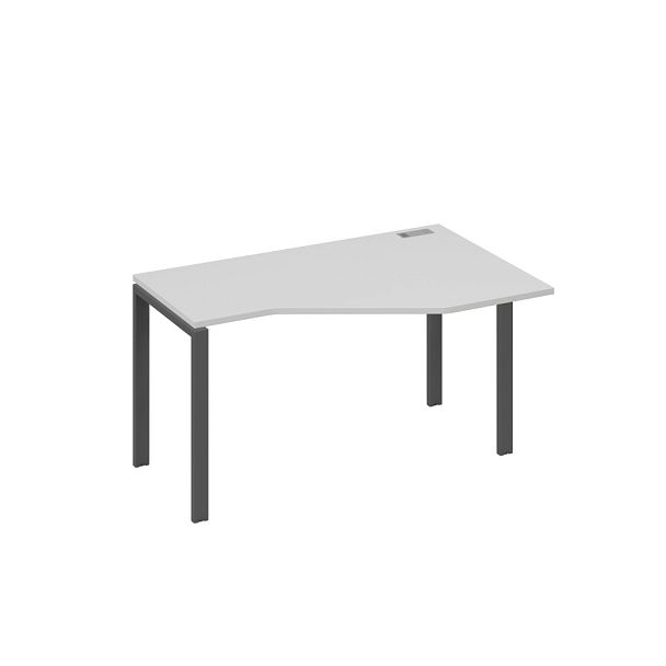 Стол эргономичный правый "Техно" на металлокаркасе UNO A4 А4 Б1 054 БП серый / металлокаркас антрацит - Вид 1