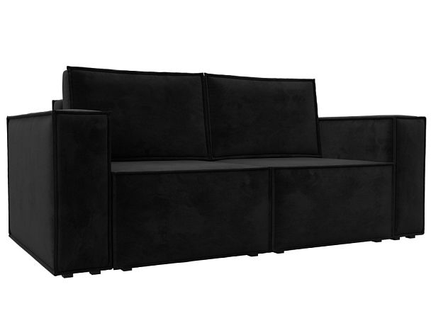 Диван прямой Куба мини Велюр черный - Вид 1