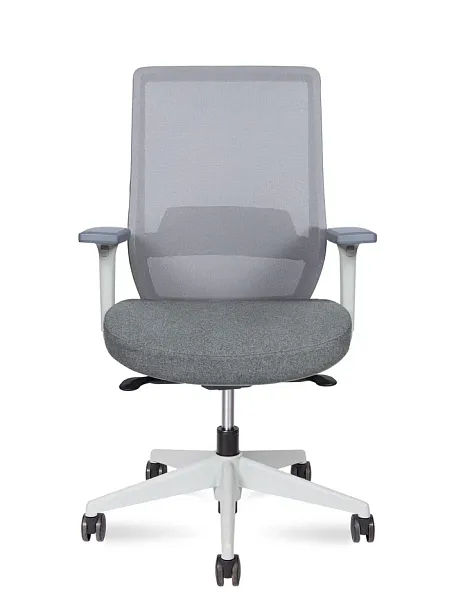 Кресло офисное / Mono grey LB  / серый пластик / серая ткань / серая сетка - Вид 5