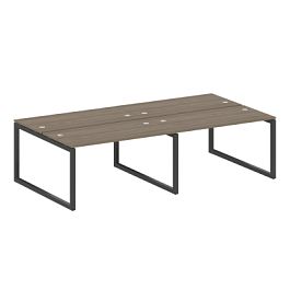 Metal System Quattro Р. ст. на 4 раб. места на О-образном м/к 50БО.СМ-4.3 Вяз/Антрацит металл 2800*1475*750 - Фото предпросмотра