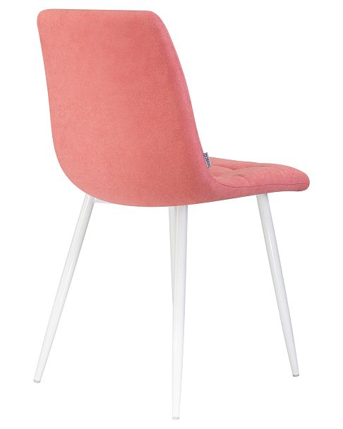 Стул обеденный DOBRIN ALEX (белые ножки, розовая ткань (UF860-05B)) - Вид 4
