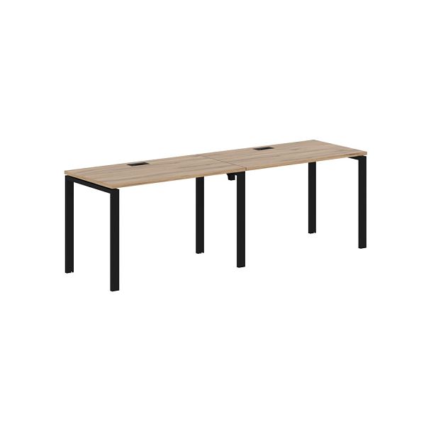 Стол 2-х местный EUWST 2367 Дуб Денвер светлый/Черный 2326х670х750 EDIS - Вид 1